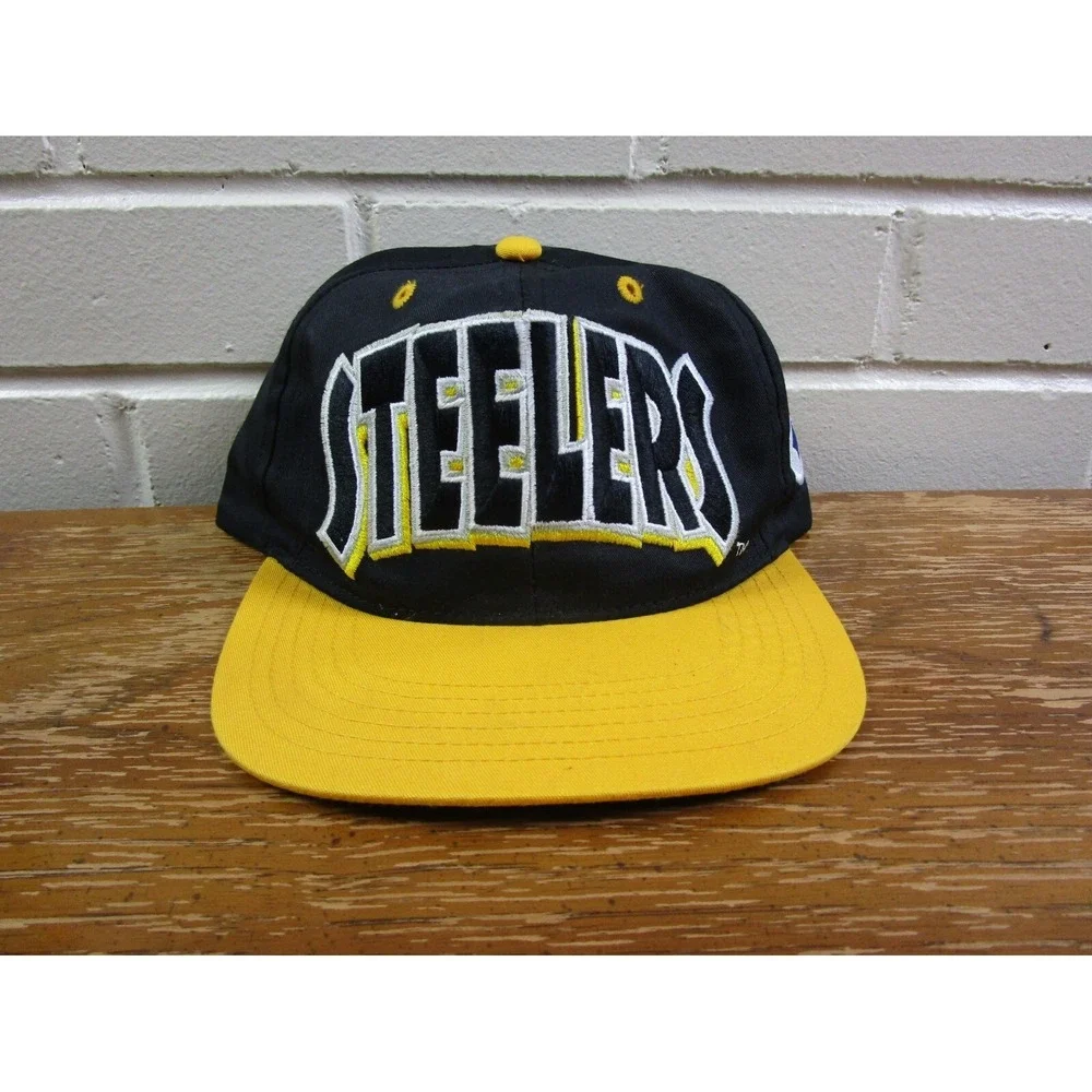 Vintage Pittsburgh‎ Steelers Hat Lot Of 3 Snap Back Youth Sized 1990's Football